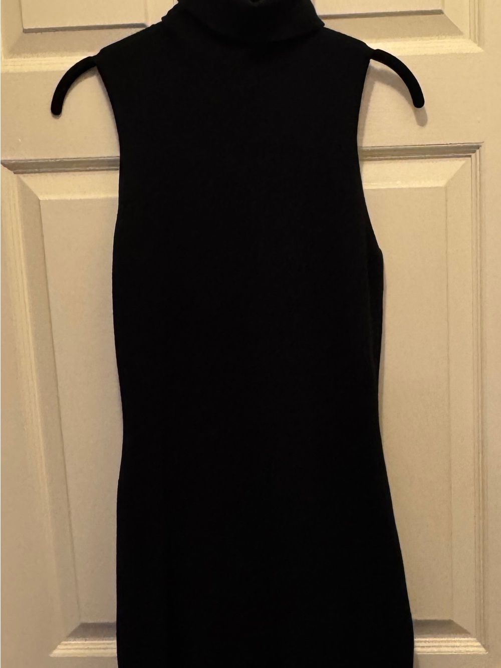 Wesc Black Sleeveless Turtleneck Knit Top